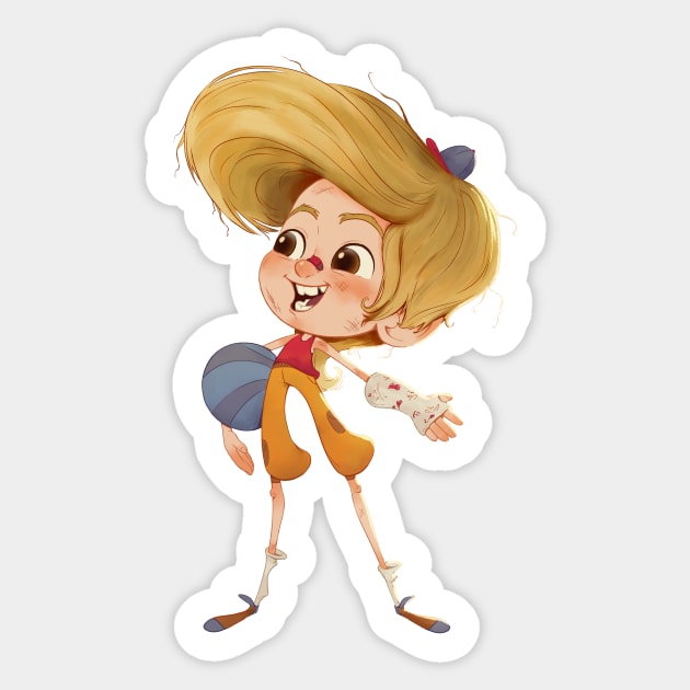 Playful Kid Sticker by Jéssica Ribeiro